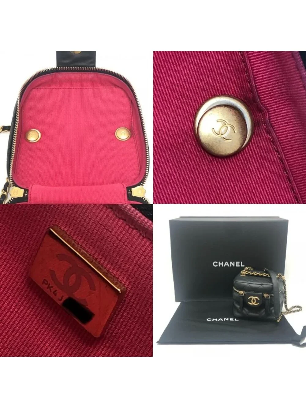 Chanel Shoulder Bag CC Logo Lambskin Black